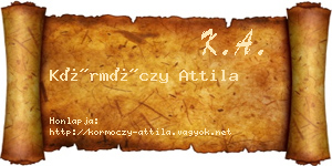 Körmöczy Attila névjegykártya