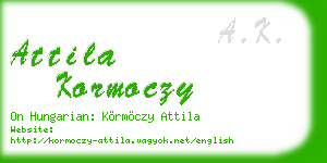 attila kormoczy business card